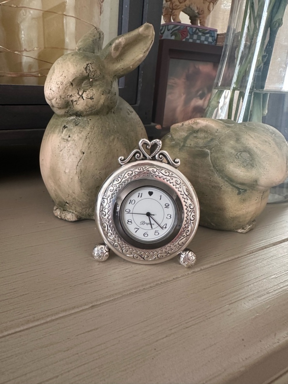 Brighton Silver Memphis Desk/Travel Clock - Picture 2 of 3